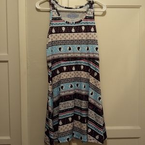 Frozen Anna and Elsa Stripe Skater Dress Hot Topic